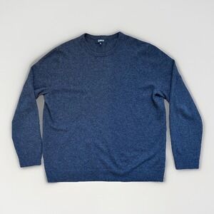 Quince Men's XL Dark Gray 100% Cashmere Round Neck Sweater Classic